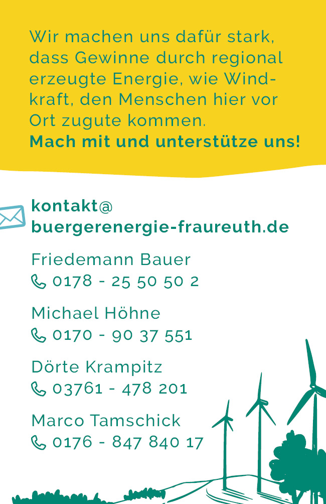 Kontaktdaten Initiative Bürgerenergie Fraureuth